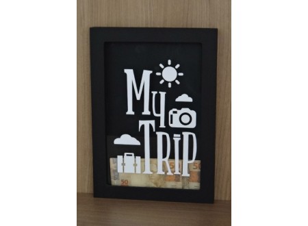 QUADRO COFRE DECORATIVO METAS MY TRIP